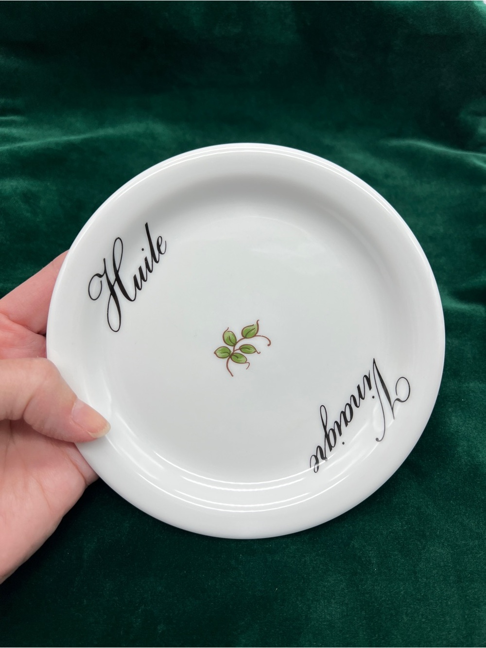 Lubiana Poland Huile Vinaigre Bread Dipping Dish Olive Oil & Balsamic Plate